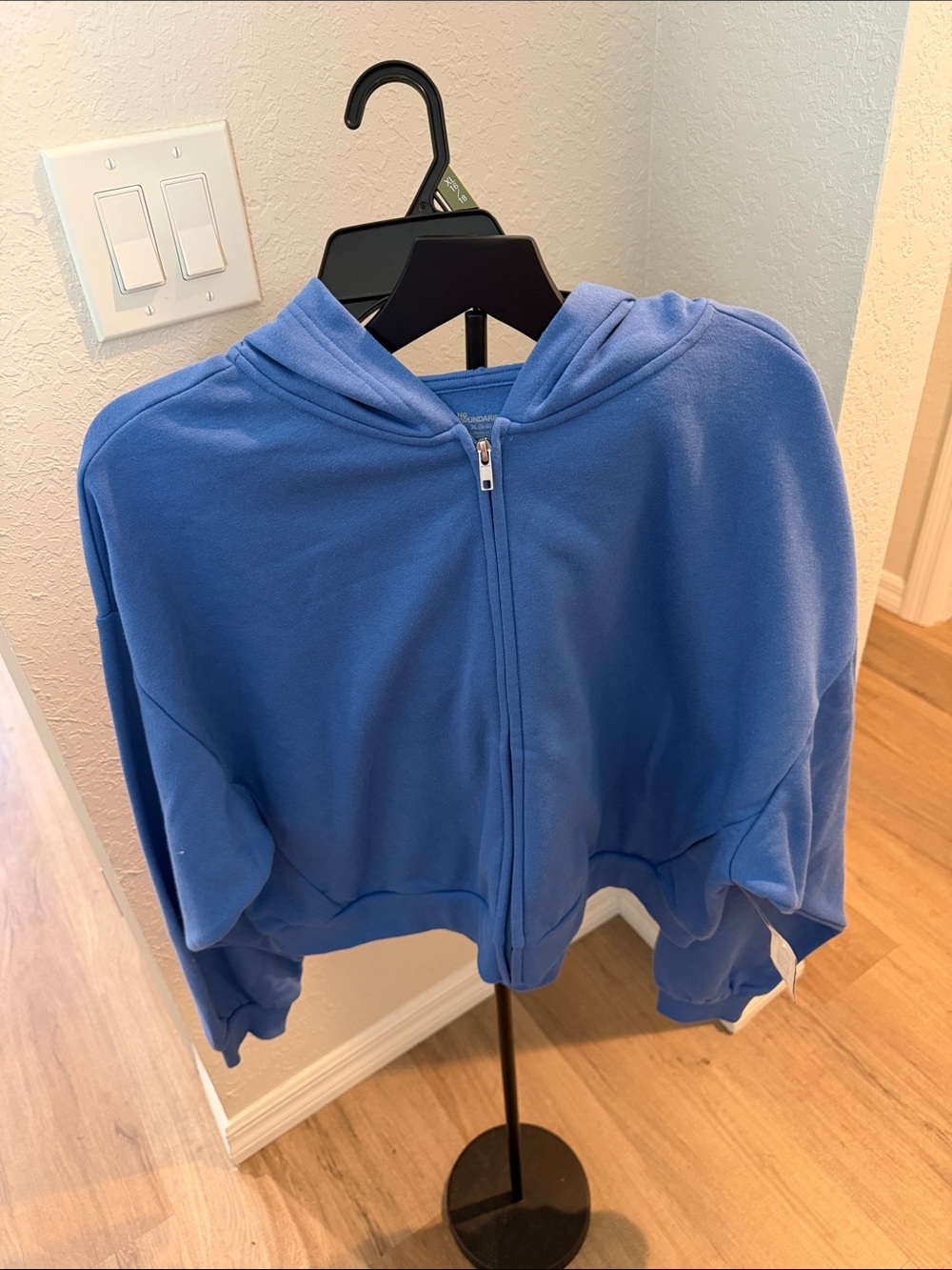 Blue Zip-Up Hoodie Jacket